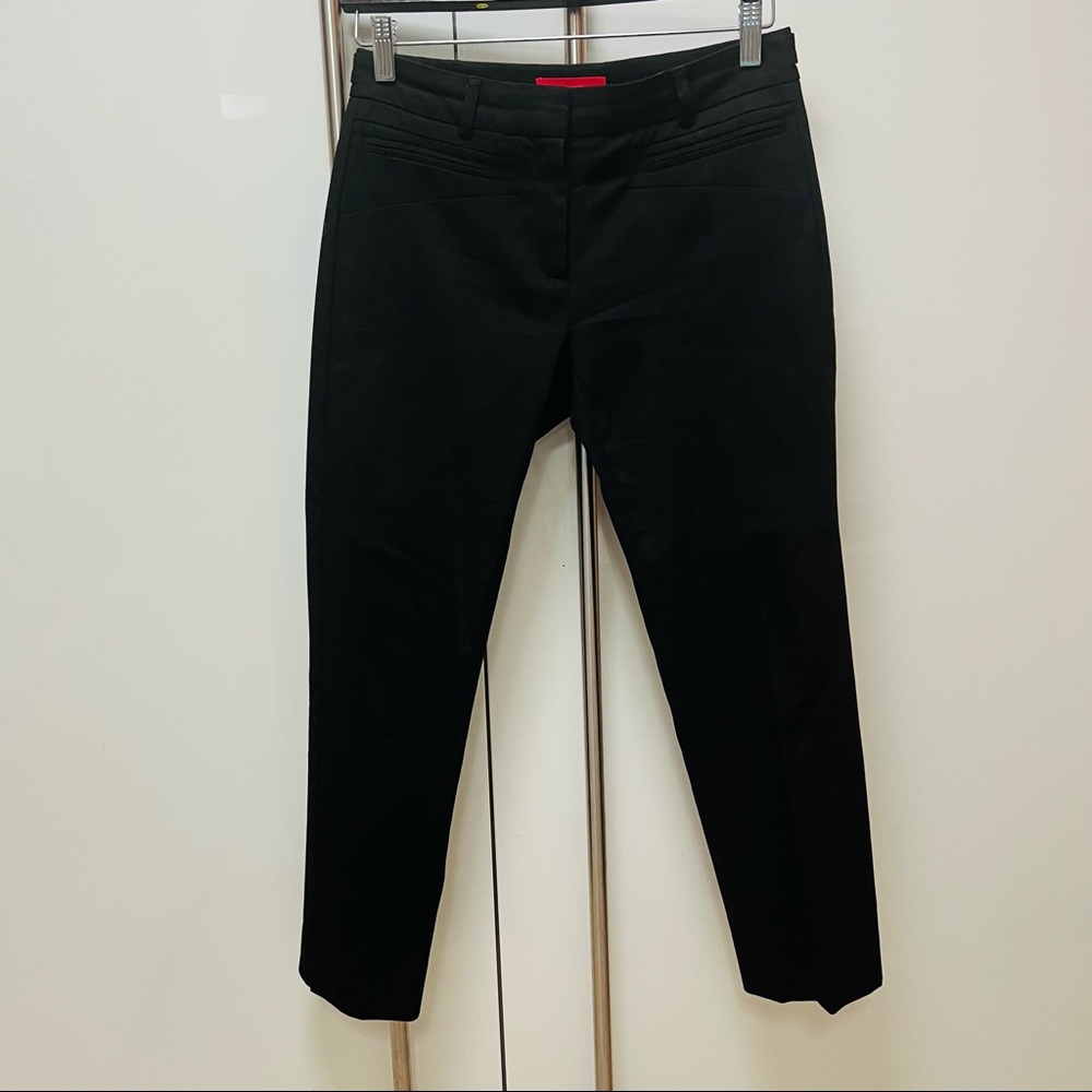 LaVia Suit Pants Black Cotton/Spandex Size 2 Worn Once by Piazza Sempione
